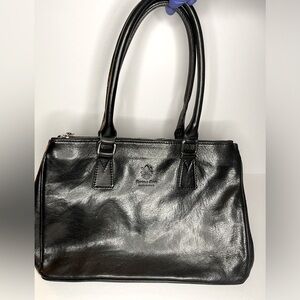 90s Vintage Florence Moon Leather Side-snap Satchel | Made in Italy